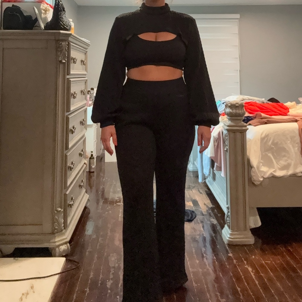 Elegant Black Women's 3 Piece Set